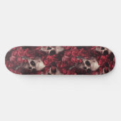 Gothic Skull and Rose Macabre Skateboard (Horizontal)