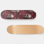 Gothic Skull and Rose Macabre Skateboard (Horizontal)