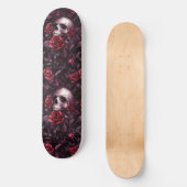 Gothic Skull and Rose Macabre Skateboard (Vorderseite)
