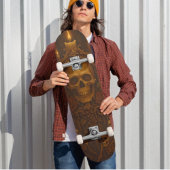 Gothic Skull and Skeleton Candlelit Shrine Skateboard