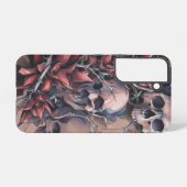 Gothic Skull and Thorn Red Blume Samsung Galaxy Hülle (Rückseite (Horizontal))