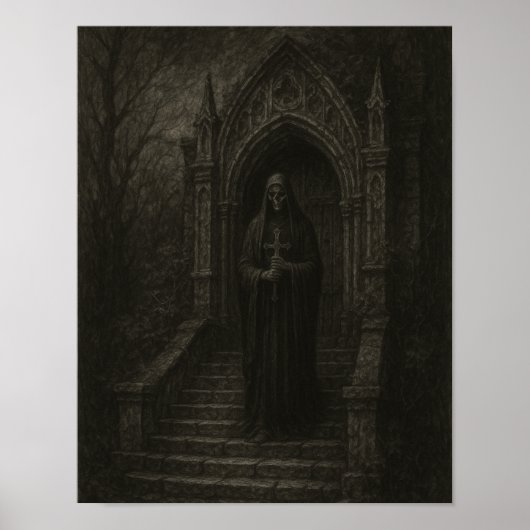 Gothic Skull and Tomb Poster (Vorne)