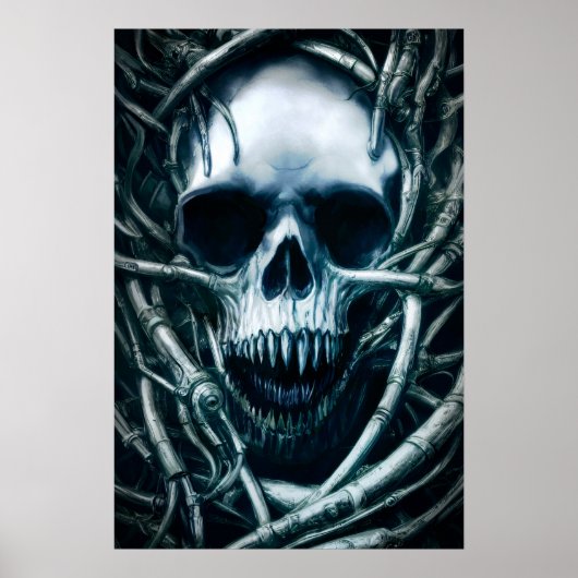 Gothic Skull Art: Creepy Death Metal Sigil Poster (Vorne)