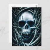 Gothic Skull Art: Creepy Death Metal Sigil Postkarte (Vorne/Hinten)
