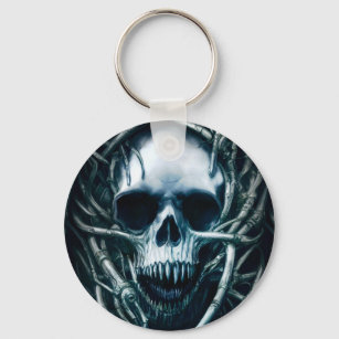 Gothic Skull Art: Creepy Death Metal Sigil Schlüsselanhänger