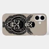 Gothic Skull Artwork mit aufwändigen Details Case-Mate iPhone Hülle (Rückseite (Horizontal))