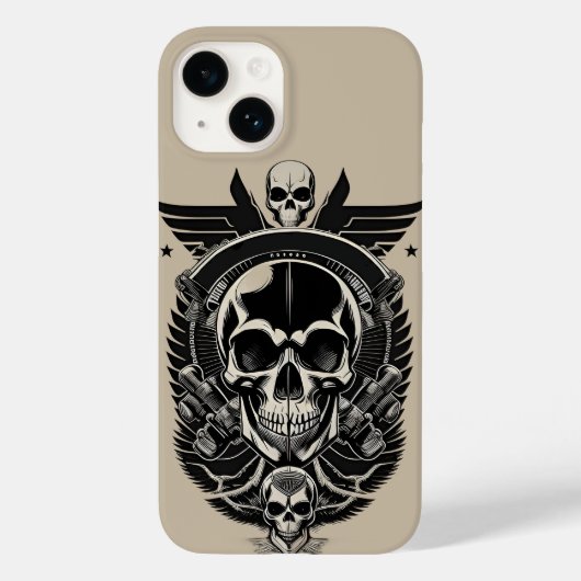 Gothic Skull Artwork mit aufwändigen Details Case-Mate iPhone Hülle (Rückseite)