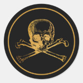 Gothic Skull | Aufkleber | Schwarz (Vorderseite)