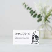 Gothic Skull Baby Duwer Windelwaschkarte Visitenkarte (Stehend Vorderseite)