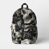 Gothic Skull Backpack Bedruckter Rucksack (Vorderseite)
