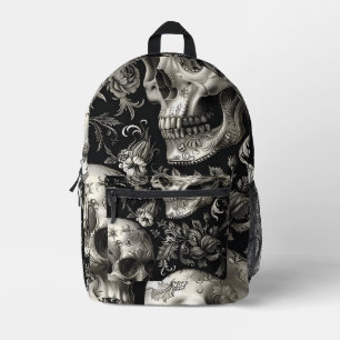 Gothic Skull Backpack Bedruckter Rucksack