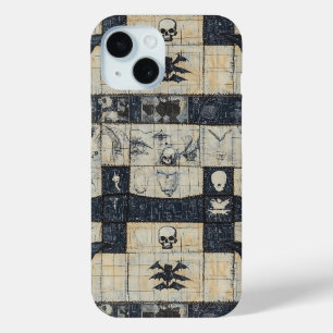 Gothic Skull & Bat Denim Collage Case-Mate iPhone Hülle