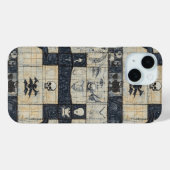 Gothic Skull & Bat Denim Collage Case-Mate iPhone Hülle (Rückseite (Horizontal))