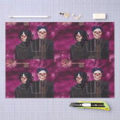 Gothic Skull Bauer Tiled Decoupage Seidenpapier (Handwerk)