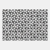 Gothic Skull Beängstigend Schwarz-Weiß-Muster Desi Geschenkpapier Set (Vorderseite 3)