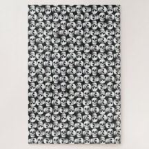 Gothic Skull Beängstigend Schwarz-Weiß-Muster Desi