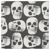 Gothic Skull Beängstigend Schwarz-Weiß-Muster Desi Stoff (Muster)