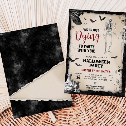 Gothic Skull beim Halloween-Party Party Einladung