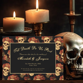 Gothic Skull bis zum Tod tun uns Teil schwarz Save The Date
