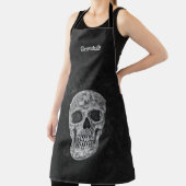 Gothic Skull Black and White Großvater Grandude Schürze (InSitu)