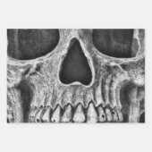 Gothic Skull Black and White Grunge Cool Geschenkpapier Set (Vorderseite 3)