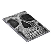 Gothic Skull Black and White Grunge Cool Notizblock (Rechte Seite)