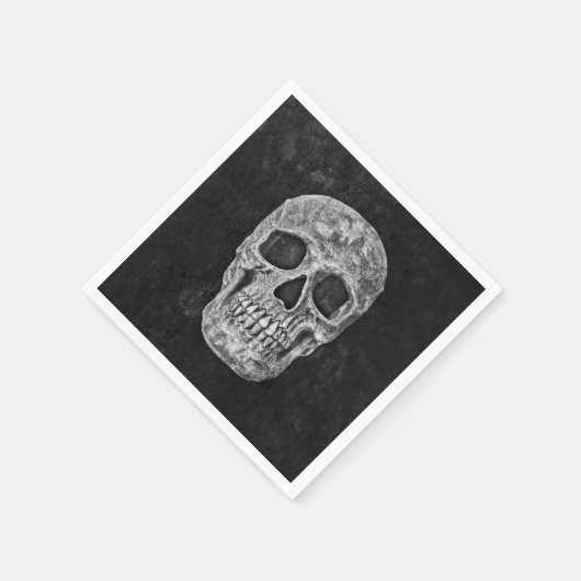 Gothic Skull Black and White Grunge Cool Serviette (Ecke)