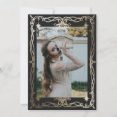 Gothic Skull Black Brautparty Einladung (Rückseite)