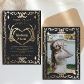 Gothic Skull Black Brautparty Einladung