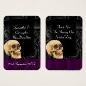Gothic Skull Black Gastgeschenk Hochzeit danke Ihn (Vorne & Hinten)