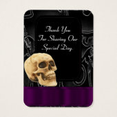 Gothic Skull Black Gastgeschenk Hochzeit danke Ihn (Rückseite)