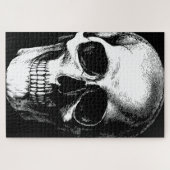 Gothic Skull Black Halloween Spooky Puzzle (Horizontal)