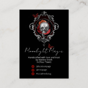 Gothic Skull Black Produktkarten Visitenkarte
