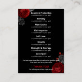 Gothic Skull Black Produktkarten Visitenkarte (Rückseite)