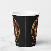 Gothic Skull Black Rote Rose Crown Halloween-Party Pappbecher (Rechts)