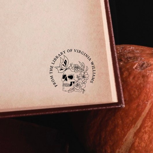 Gothic Skull-Blume aus der Bibliothek Gummistempel