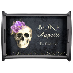 Gothic Skull Bone Appetit Serviertablett