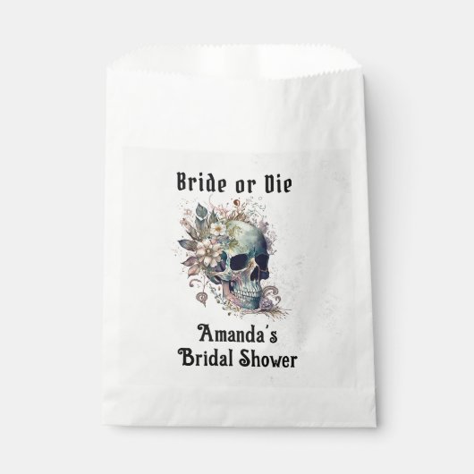 Gothic Skull Bridge oder Die Brautparty Fevor Bag Geschenktütchen (Vorderseite)