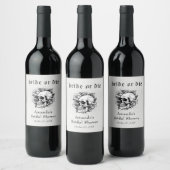 Gothic Skull Bridge oder Die Brautparty Wine Label Weinetikett (Flaschen)