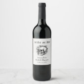 Gothic Skull Bridge oder Die Brautparty Wine Label Weinetikett (Vorderseite)