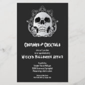 Gothic Skull Budget Halloween Einladungen (Vorderseite)