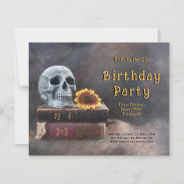 Gothic Skull Budget Sonnenblumen RIP zu ihren 20er