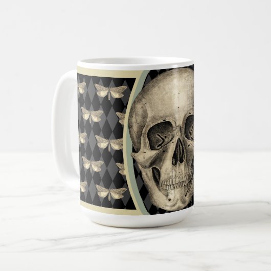Gothic Skull & Butterfells Kaffeetasse (Vorderseite Links)