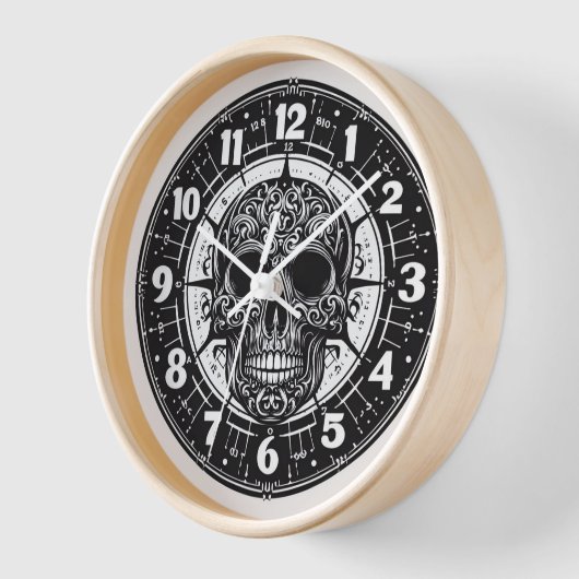 Gothic Skull Clock Uhr (Winkel)