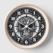 Gothic Skull Clock Uhr (Vorderseite)