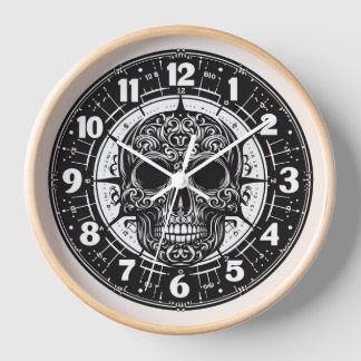 Gothic Skull Clock Uhr