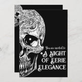 Gothic Skull Cocktail & Costume Party laden Einladung (Vorne/Hinten)