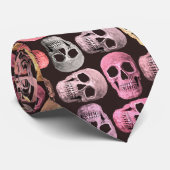 Gothic Skull Colorful Pop Kunst Spaß Design Krawatte (Gerollt)