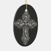 Gothic Skull Cross Keramik Ornament (Rechts)