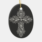 Gothic Skull Cross Keramik Ornament (Hinten)